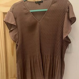 Purple/ Mauve pleated blouse